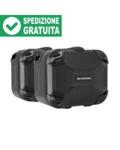 SW-Motech KFT.22.995.65000/B valigie laterali modello DUSC da 33 e 41 litri realizzate in ABS nere per la moto Ducati DesertX. I telaietti porta valigie laterali PRO con adattatori DUSC inclusi nella fornitura. 