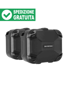 SW-Motech KFT.01.070.65000/B coppia di valigie laterali DUSC M da 33 litri in ABS di colore nero per la moto Honda XL750 Transalp dal 2023. Il kit comprende i telaietti porta valigie laterali PRO.