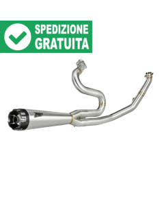 ZARD ZHD013S00SAO scarico completo satinato 2 in 1 per Harley Davidson Touring M8.