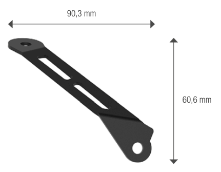 Lightech OBT008NER staffa aggancio serabtoio liquido freni e frizione anteriore.