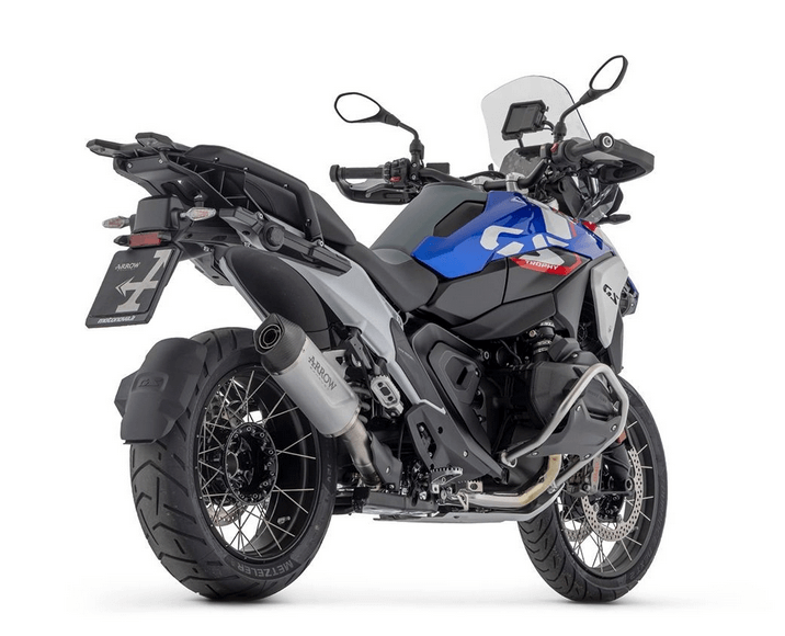 Scarico Arrow per la moto Bmw R 1300 GS in alluminio con fondello carby.