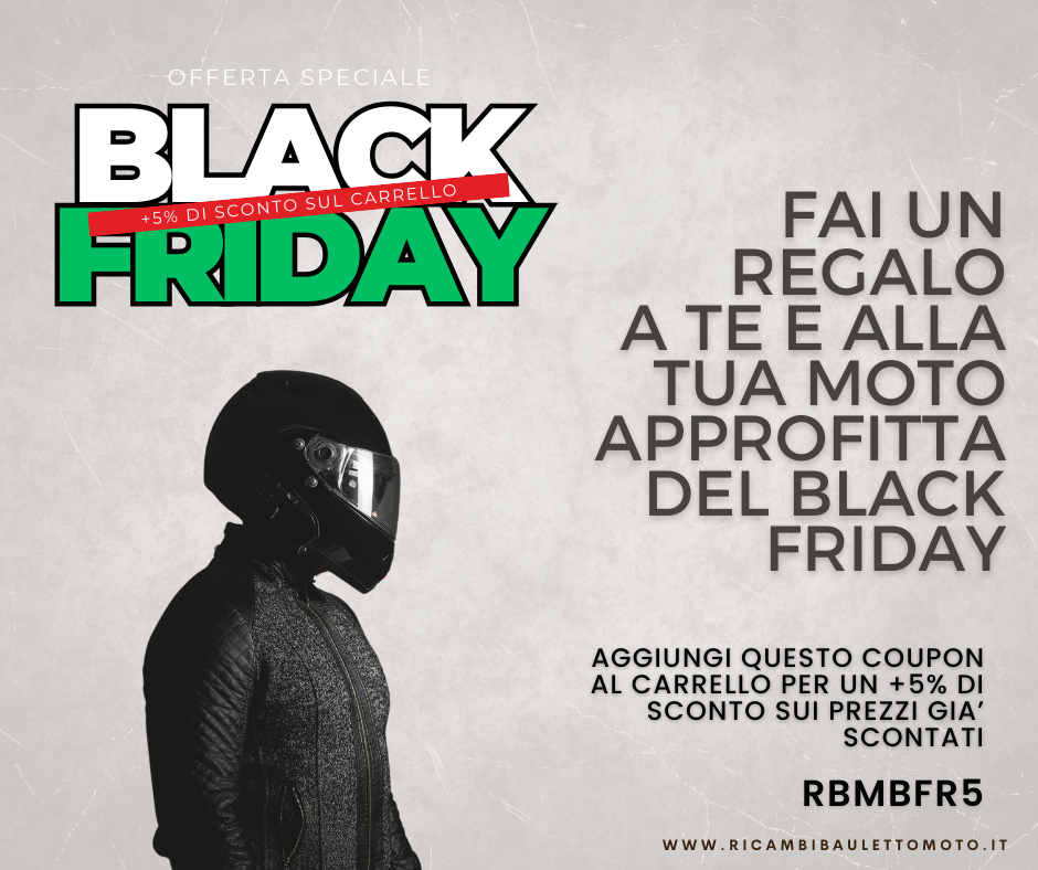 Codice sconto accessori moto Black Friday 2024.