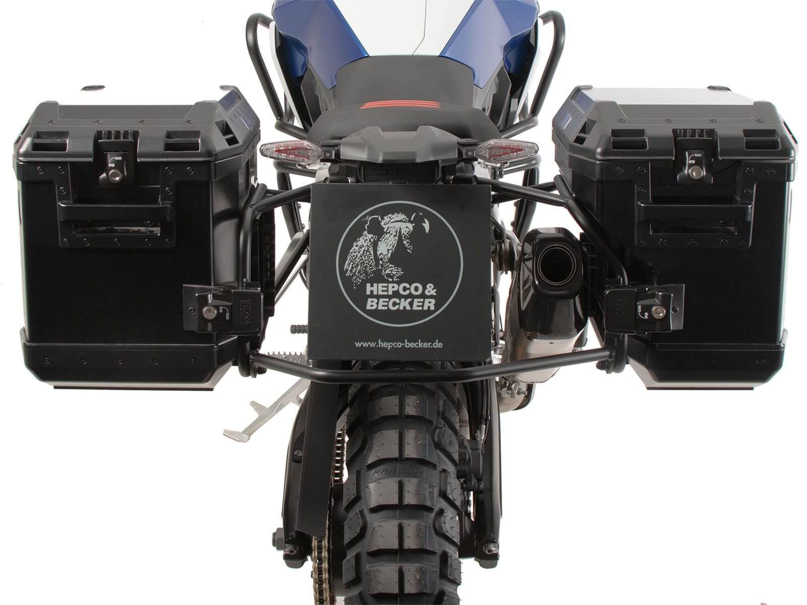 Valigie in alluminio nero e telaietti per BMW F 900 GS dal 2024.