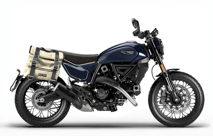 Borse moto laterali grigie Canvas per la moto Ducati Scrambler 800 e 400 dal 2204.