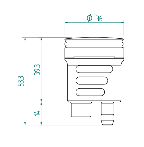 Serbatoio liquido freni e frizione Lightech musire.