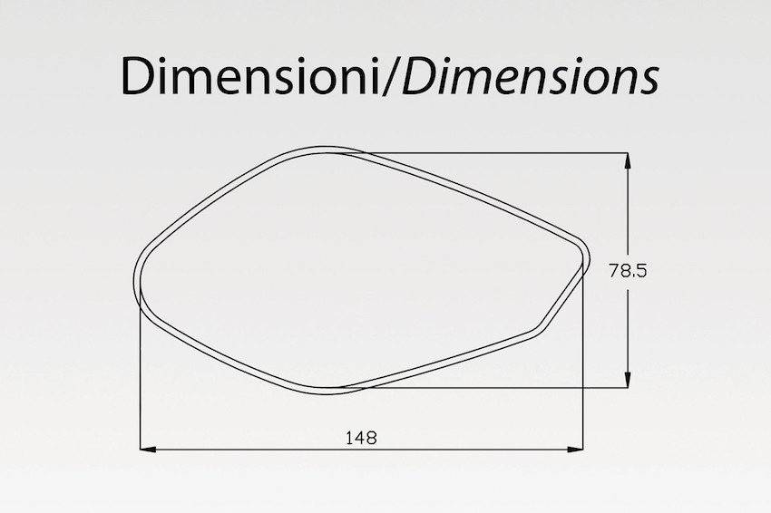 Dimensioni specchieeti moto De Pretto Moto Revenge SS.