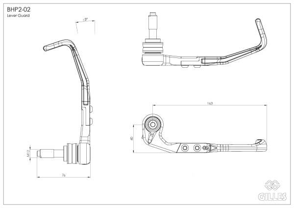 Dettagli tecnici paraleva gilles tooling BHP2-02-BD.