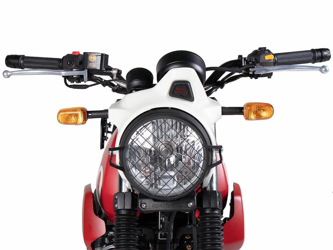 Royal Enfield Scram 411 griglia protezione faro nera.