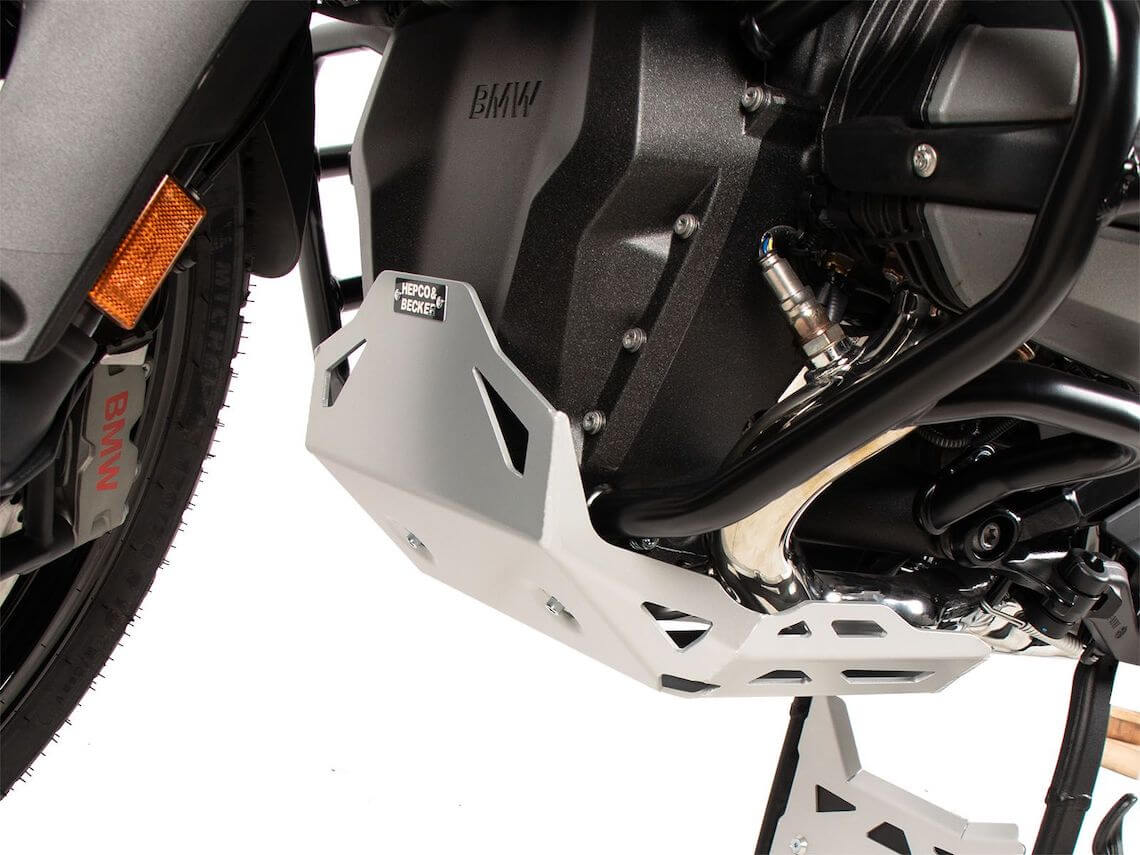 Paracoppa silver in alluminio per la moto BMW R 1300 gS.