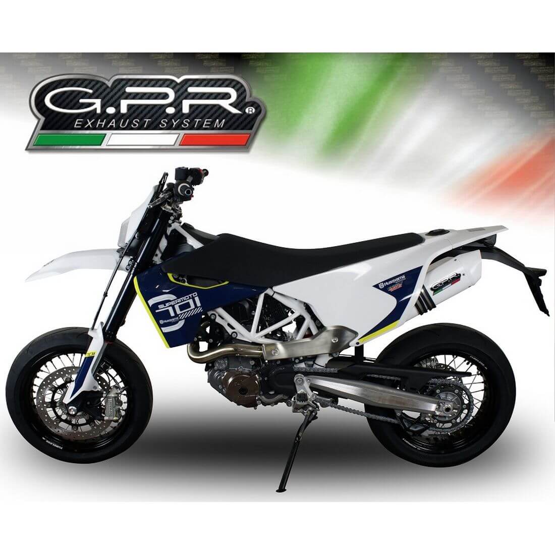 Scarico GPR Albus 4 Evo per la moto Husqvarna Enduro 701 Euro 5.