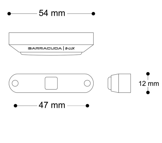 Misure faretto posteriore Barracuda N1002-MTL Micro Tiger Led.