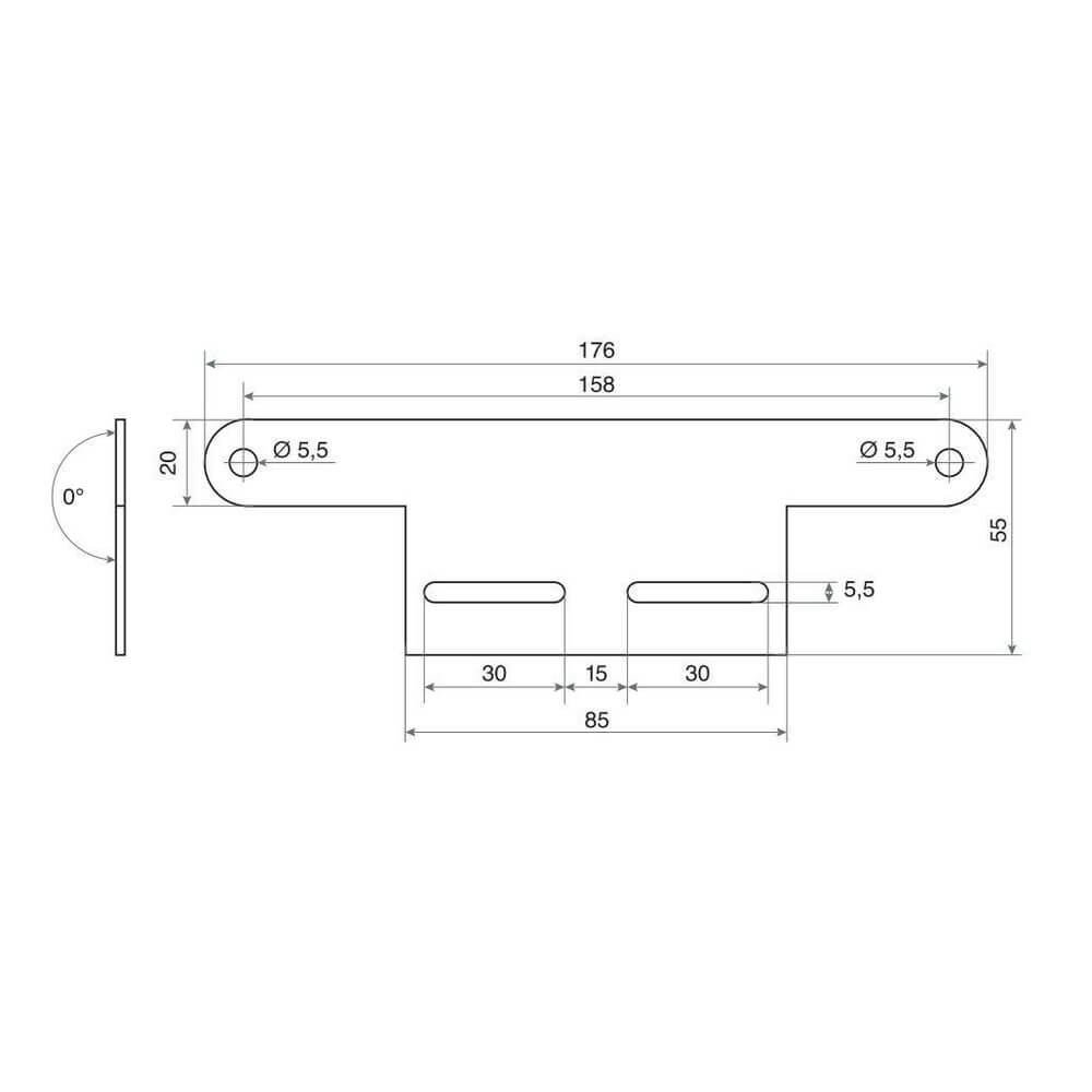 Misure fori cattadiottro Lampa 90145 Type 2.