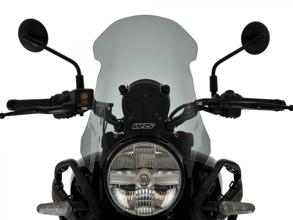 Royal Enfield Homalayan 450 dal 2024 cupolino alto fumè Touring.