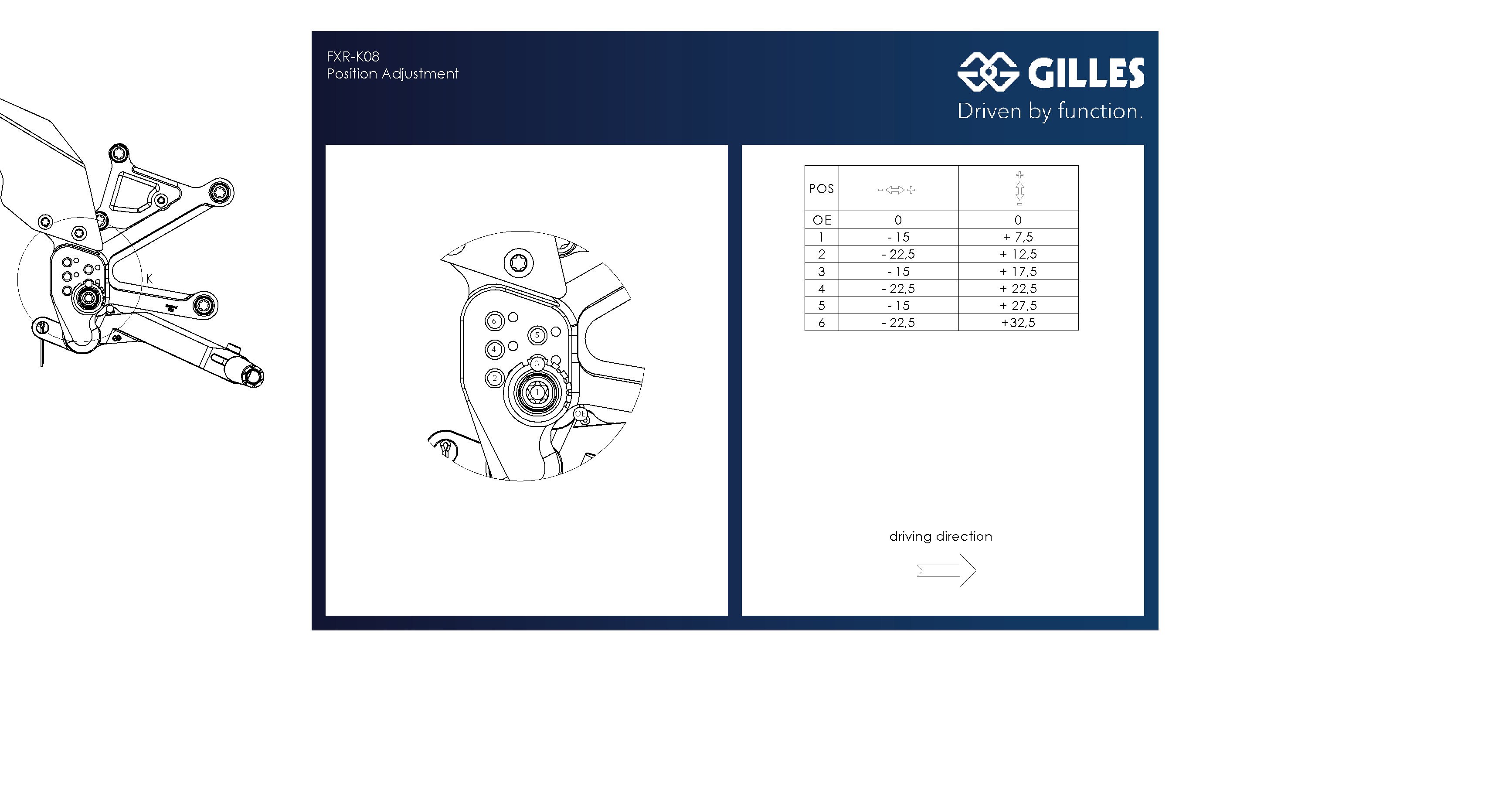 Gilles tooling FXR-K08-B pedane moto FXR per Kawasaki ZX-4R dal 2023.