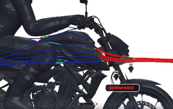 Spoiler frontali downforce test aerodinamici.